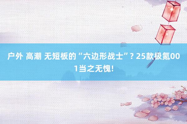 户外 高潮 无短板的“六边形战士”? 25款极氪001当之无愧!