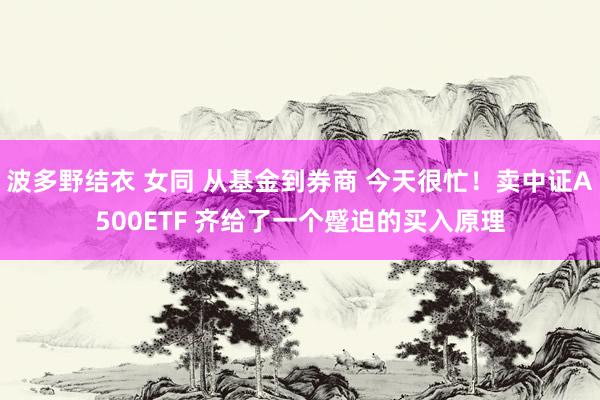 波多野结衣 女同 从基金到券商 今天很忙！卖中证A500ETF 齐给了一个蹙迫的买入原理