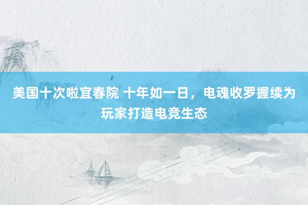 美国十次啦宜春院 十年如一日，电魂收罗握续为玩家打造电竞生态