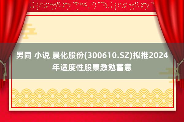 男同 小说 晨化股份(300610.SZ)拟推2024年适度性股票激勉蓄意