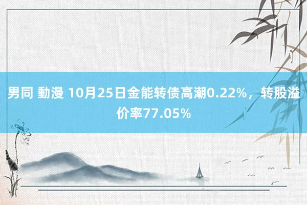 男同 動漫 10月25日金能转债高潮0.22%，转股溢价率77.05%