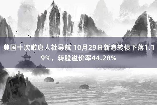 美国十次啦唐人社导航 10月29日新港转债下落1.19%，转股溢价率44.28%