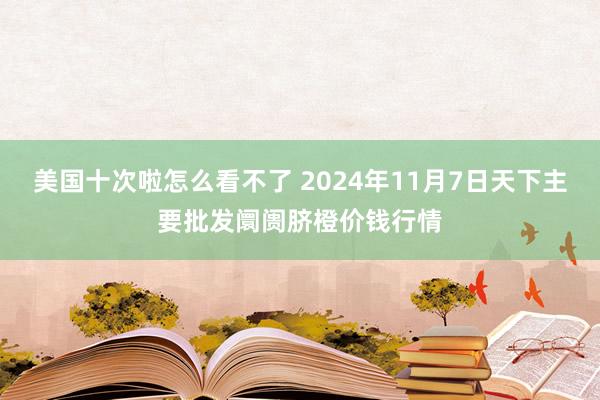 美国十次啦怎么看不了 2024年11月7日天下主要批发阛阓脐橙价钱行情