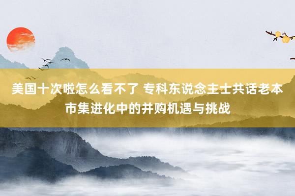 美国十次啦怎么看不了 专科东说念主士共话老本市集进化中的并购机遇与挑战