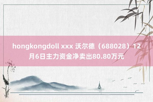 hongkongdoll xxx 沃尔德（688028）12月6日主力资金净卖出80.80万元