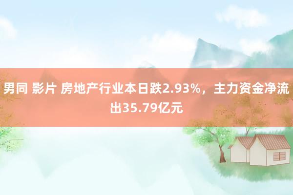 男同 影片 房地产行业本日跌2.93%，主力资金净流出35.79亿元