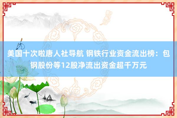 美国十次啦唐人社导航 钢铁行业资金流出榜：包钢股份等12股净流出资金超千万元