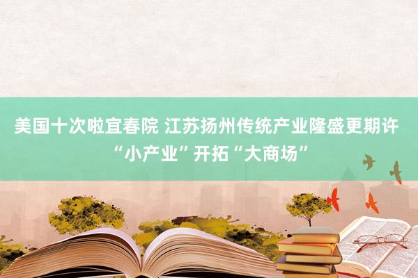 美国十次啦宜春院 江苏扬州传统产业隆盛更期许 “小产业”开拓“大商场”