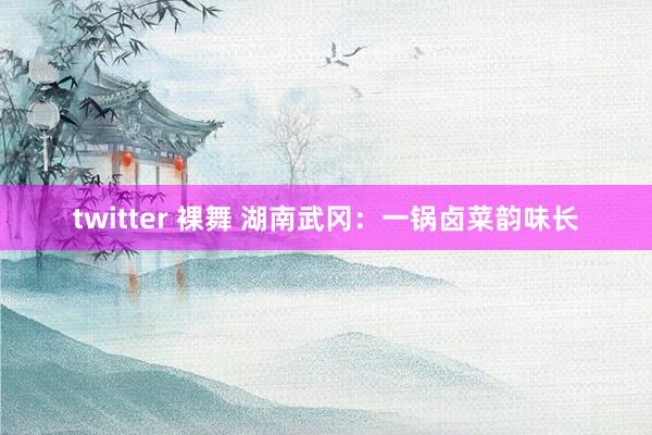 twitter 裸舞 湖南武冈：一锅卤菜韵味长