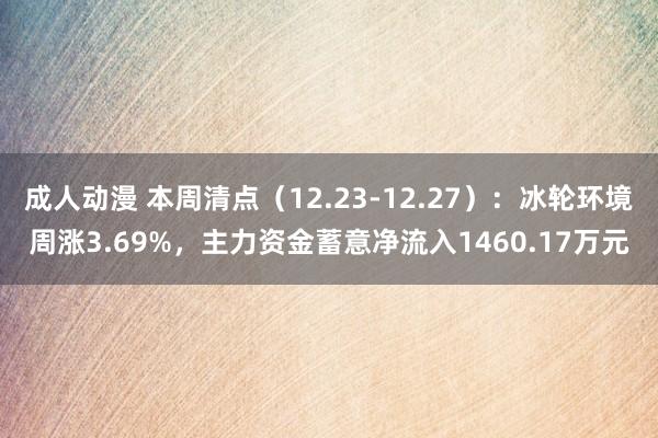 成人动漫 本周清点（12.23-12.27）：冰轮环境周涨3.69%，主力资金蓄意净流入1460.17万元