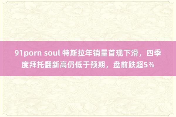 91porn soul 特斯拉年销量首现下滑，四季度拜托翻新高仍低于预期，盘前跌超5%