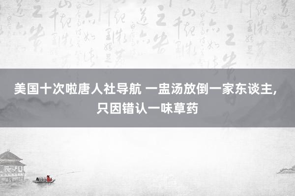 美国十次啦唐人社导航 一盅汤放倒一家东谈主， 只因错认一味草药