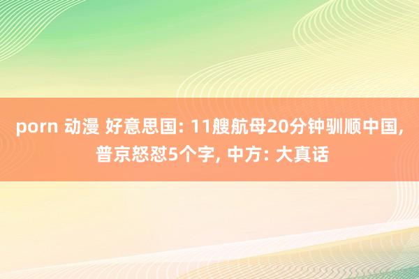 porn 动漫 好意思国: 11艘航母20分钟驯顺中国， 普京怒怼5个字， 中方: 大真话