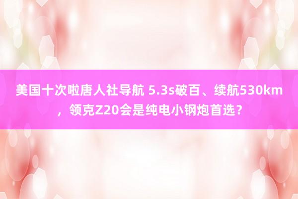 美国十次啦唐人社导航 5.3s破百、续航530km，领克Z20会是纯电小钢炮首选？